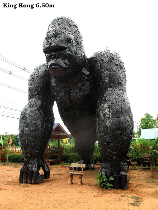 scrap metal king kong - Gorilla, King Kong, Craft, Scrap metal, Spare parts, Longpost