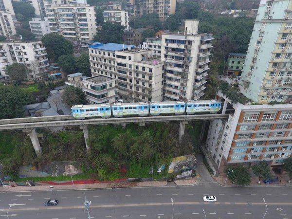 Railroad through a 19-story residential building - A train, Railway, House, The photo, China, , Longpost