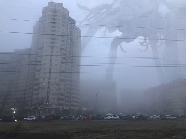 Hello, will Steven come out for a walk? - My, Stephen King, Fog, Photoshop master, Stephen King's Haze