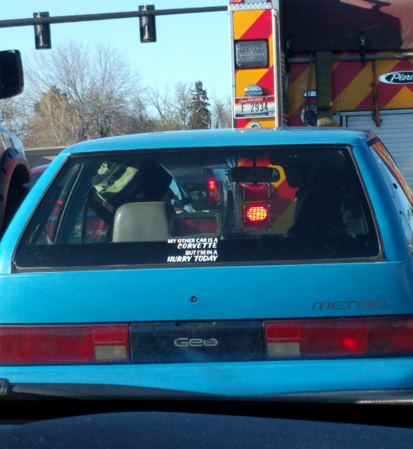 Jokers on the roads - My, Humor, Auto, Chevrolet corvette