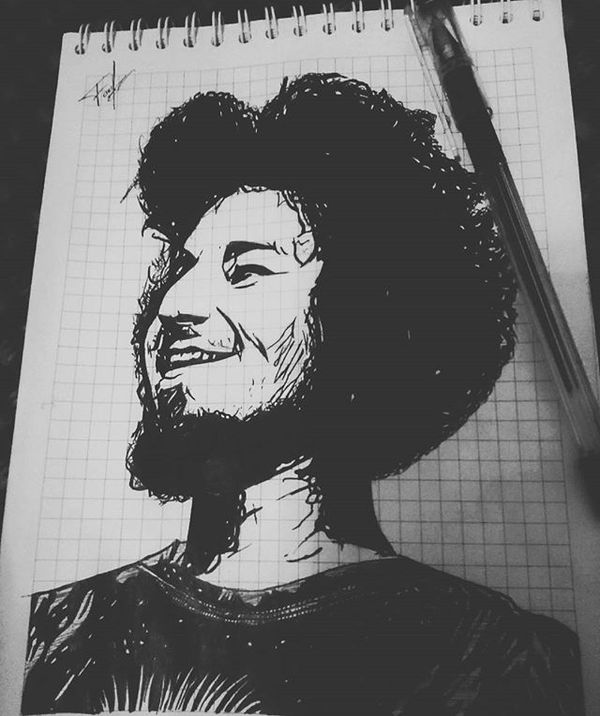 Just a portrait - My, Portrait, , Drawing, Art, Creation, , Afro, Rate, Friends