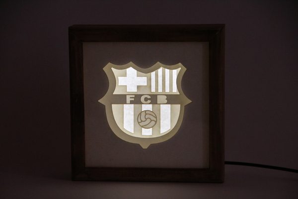 Lightbox for football fans. - Barcelona city, Arsenal, Lightbox, Barcelona, My, Presents, Longpost