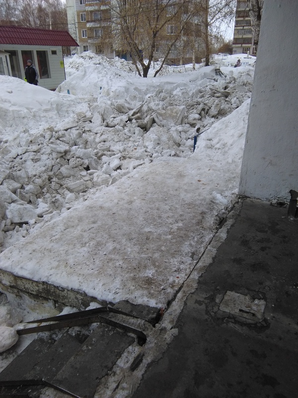 On the subject of snow removal - My, Do not steal a crook, Snow, , Ice, , Longpost, Cleaning