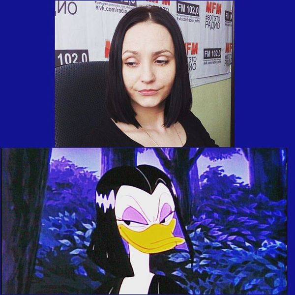 She cut her hair... wanted to look like Victoria Beckham... but it seems the hairdresser is a young mother - Cosplay, Magica de Hypnosis, DuckTales