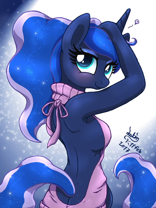 Princess Luna Virgin Killer Sweater - My little pony, MLP Edge, Princess luna, Virgin killer sweater, Joakaha, Anthro