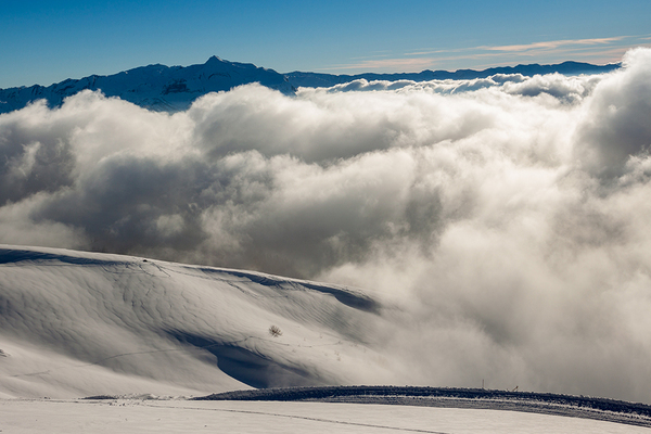 Mountains and clouds - My, Landscape, The mountains, Rosa Khutor, Clouds, 