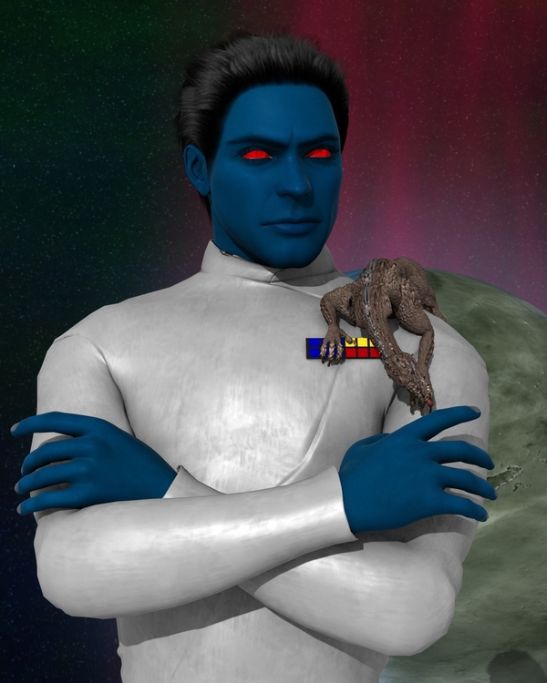 The best tactician and just a very cool character Grand Admiral Mitt'rau'nuruodo (Thrawn) - Star Wars, Art, Longpost