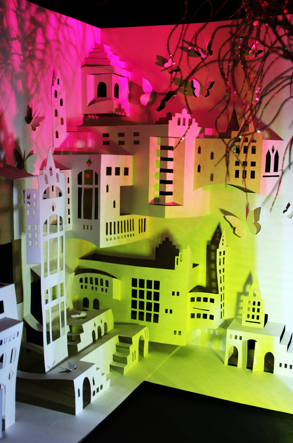 Paper cities - My, Paper products, Architecture, , Paper modeling, Handmade, Art, I share, Light, Longpost, Papercraft