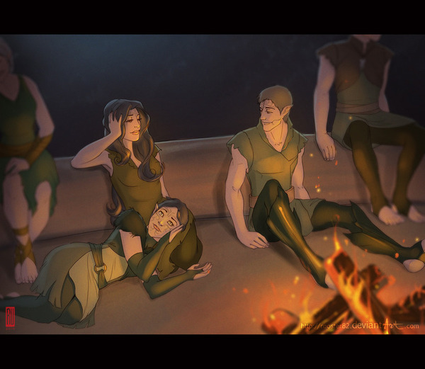 Mahariel, Tamlen, Merrill and the Sobre clan - Da, Dragon age, Dragon age: origins, , Merrill