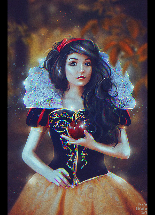 Snow White. - My, Art, Elena Nikulina, Snow White, Story, Fantasy, Female, Women