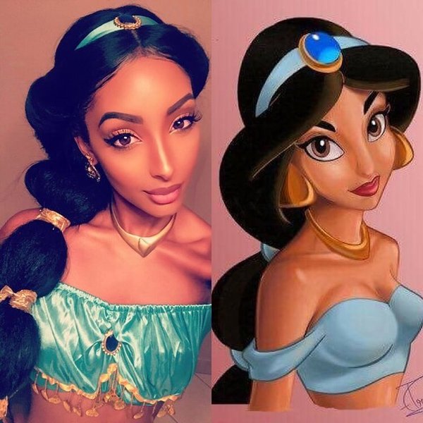 In Instagram found the spitting image of Princess Jasmine from the Disney cartoon - Walt disney company, Rapunzel, , Belle, Ariel, Longpost, Cinderella