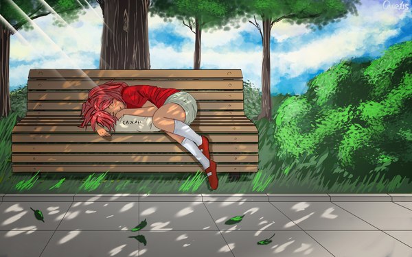 I'm tired, our dear))) - Endless summer, Visual novel, Camp owlet, Ulyana, Art, 