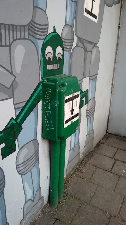 Wall Before and after ... - Wall, Graffiti, , Krakow, Drawing, Creation, Robot, Tag, Longpost