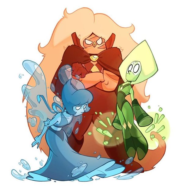 Homeworld Gems - Steven universe, Lapis lazuli, Peridot, Jasper, Stephen's Universe