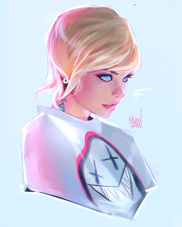 Pink Ice - Портрет, Арт, Rossdraws