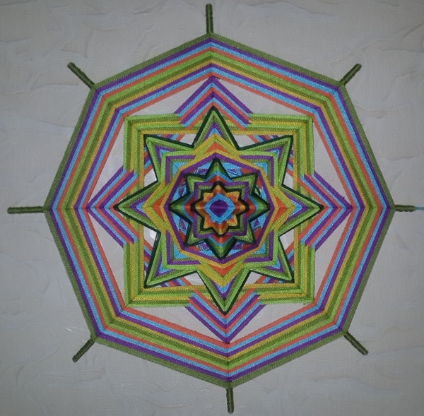 Another one. - My, Mandala, Weaving, My, Needlework, Thread