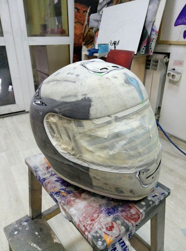 Airbrushing on the helmet - My, Airbrushing, Joker, Helmet, Art, Creation, Artist, Drawing, Process, Longpost