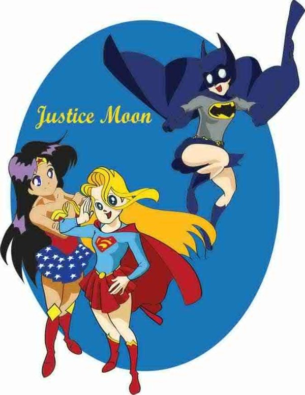 DC characters in Sailor Moon style - Anime, Sailor Moon, Justice League, Wonder Woman, , Batgirl, Batgirl, Supergirl, Justice League DC Comics Universe
