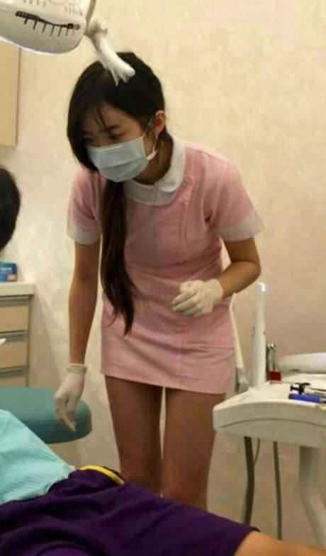 Yes, I would go to this dentist every day. - Dentist, Beautiful girl, 