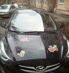 When I parked at the kindergarten! - My, Car, Stickers on cars, Funny