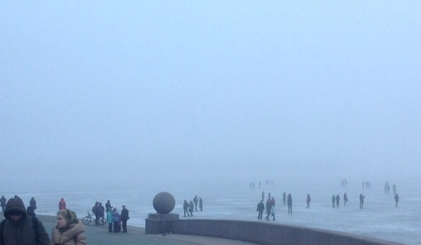 Fog on the Neva. - My, Fog, Saint Petersburg, Per, , Peter-Pavel's Fortress