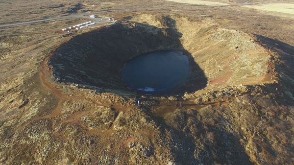 Lake Kerid volcano crater in Iceland. - My, Iceland, , Crater