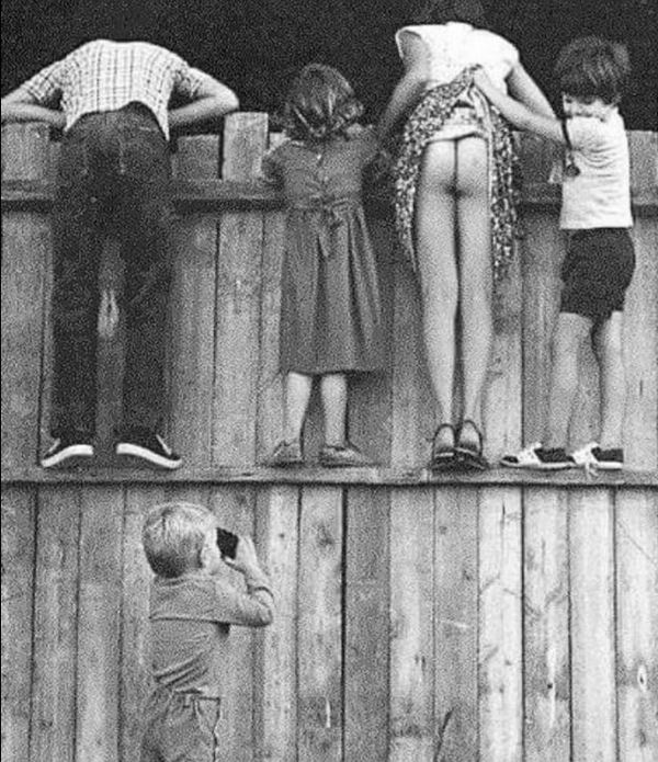 Small but already a man - NSFW, The photo, Children, Black and white, Girls, Men