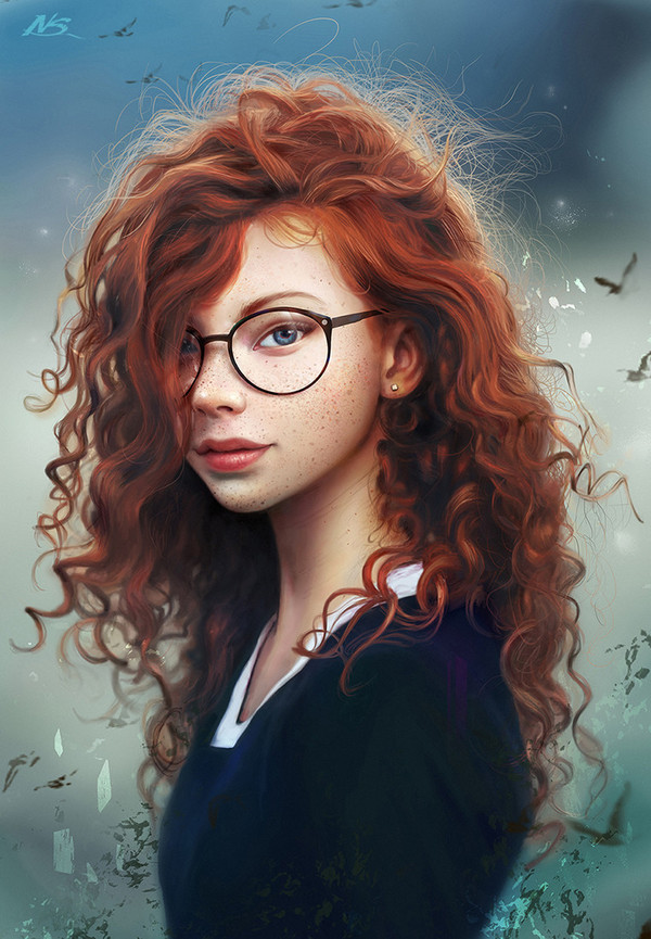 Red Hair Wizard by Noveland Sayson - Art, Redheads, Girls, Noveland Sayson