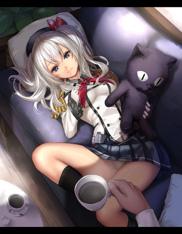 A cup of coffee from admiral Anime Art, , Kashima, Kantai Collection