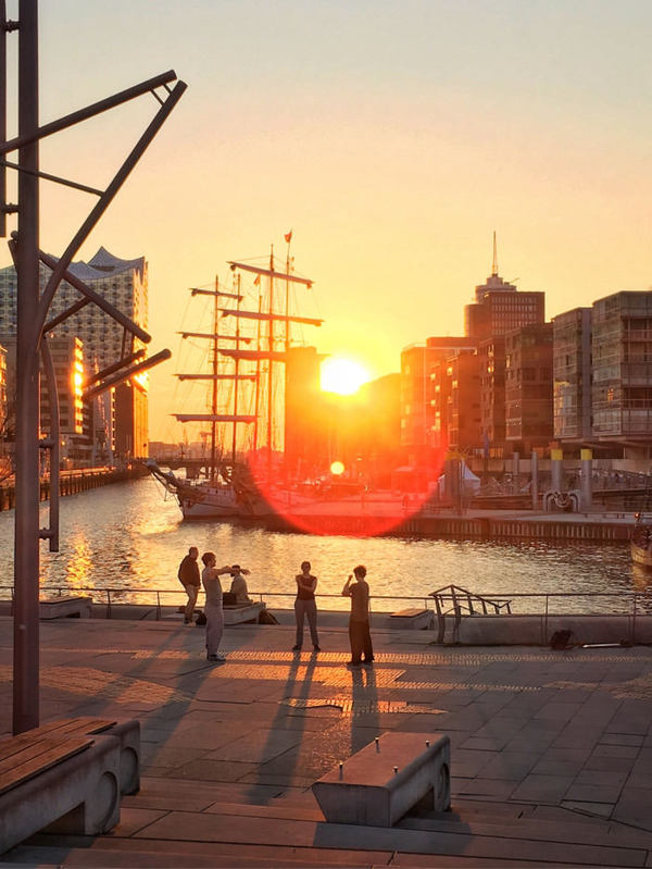 Закат в Гамбурге