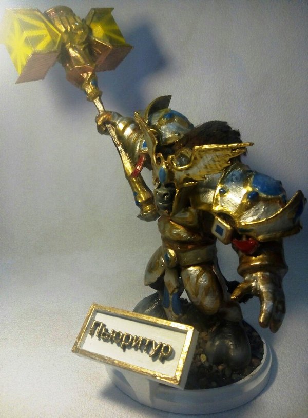 Work number 2. My character from WoW (printed on a 3D printer. height 25 cm) - My, Wow, 3D печать, Homemade, Longpost