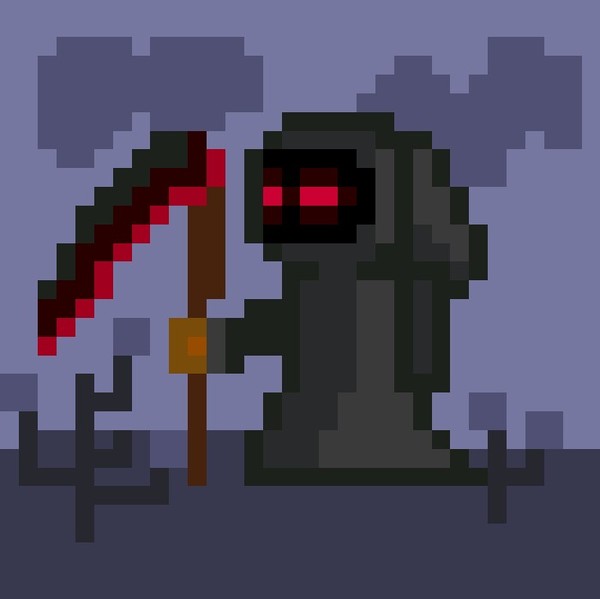 Reaper - My, Pixel Art, Drawing, Art