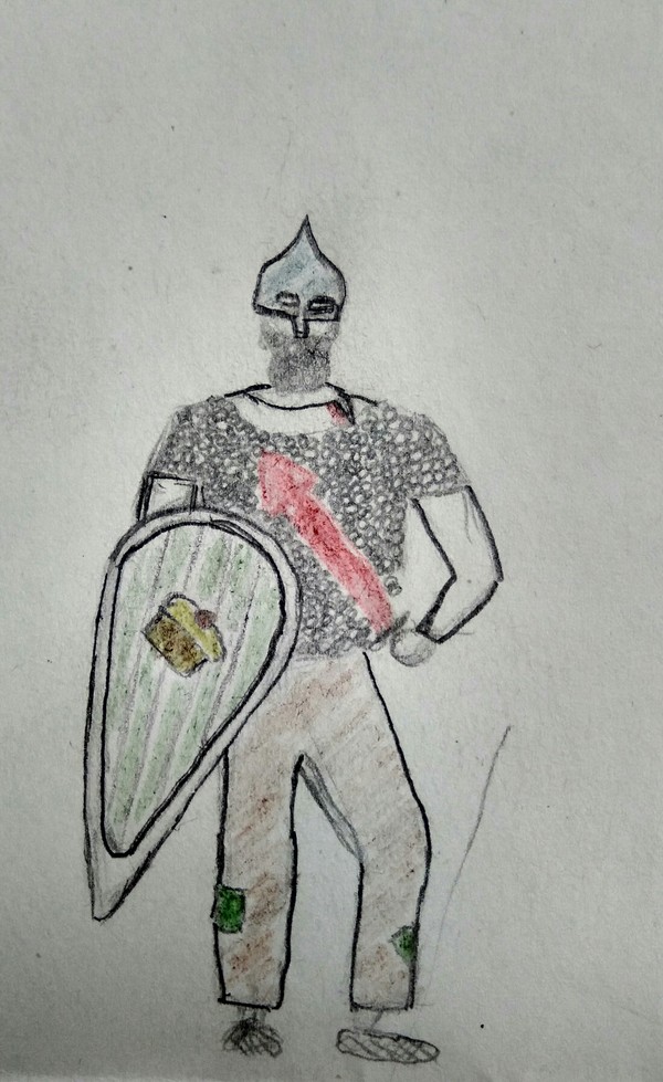 Vityaz fresh - Drawing, My, The rescue, Knights of the Fresh, Knight