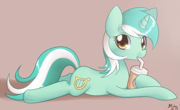 Lira with soda - My little pony, Art, Lyra heartstrings, Deviantart