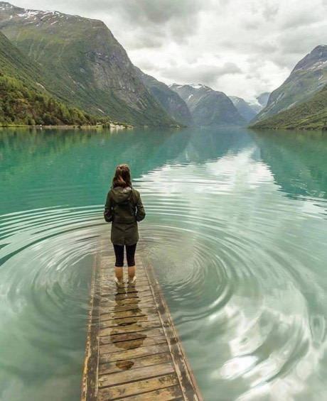 Lake in Norway - 9GAG, Lake, beauty, Nature, The mountains