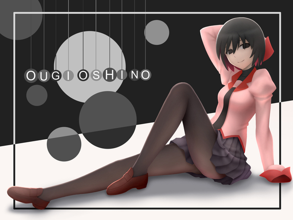 Needs no introduction... - Anime, Anime art, Ougi Oshino, Monogatari series, Art, Siraha