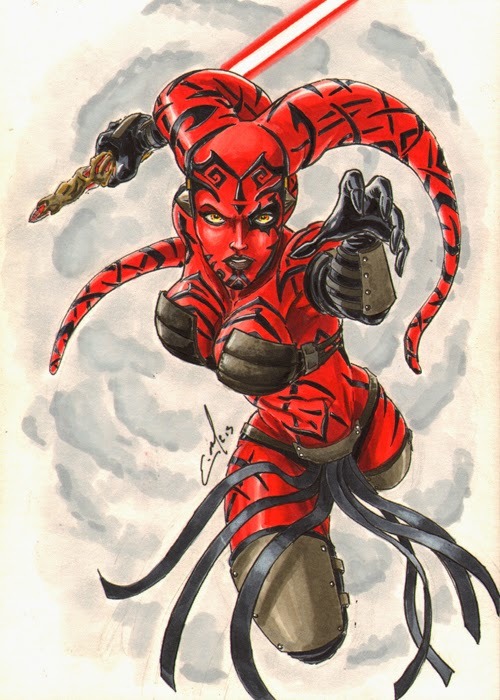 Elegant and loving Darth Talon - Star Wars, Art, Longpost