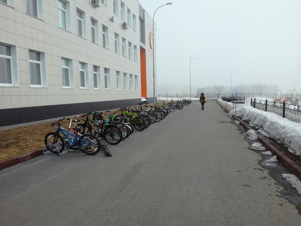 This is Siberia, baby... - My, Winter, A bike, School, Siberia