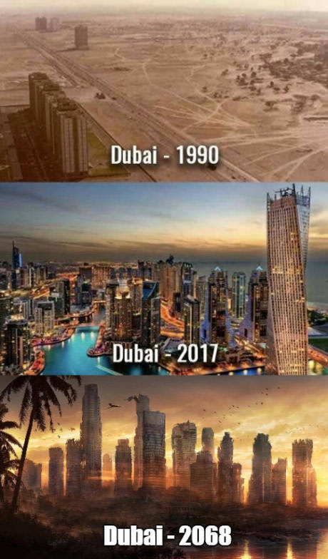 When oil buy-bye, Dubai - Dubai, Desert, Prosperity, Decline, Black humor, Honestly stolen