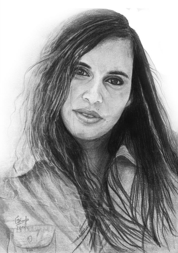 Portrait. A4 paper, pencil - My, Portrait, Graphics, Pencil drawing, Pencil, Beautiful girl, Art