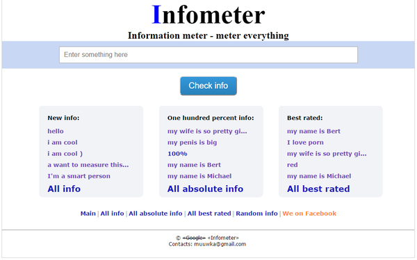 The American version of the site Infometer (Infometer) + mob. version - My, Infameter, , Humor, Joke, America