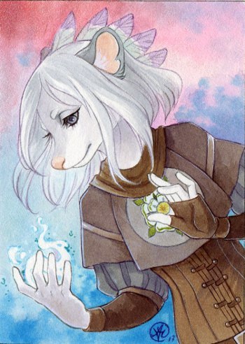 ACEO by Neko - Furry, Art, Aceo, Neko-Artist, Skunk, Fox, Watercolor, Longpost