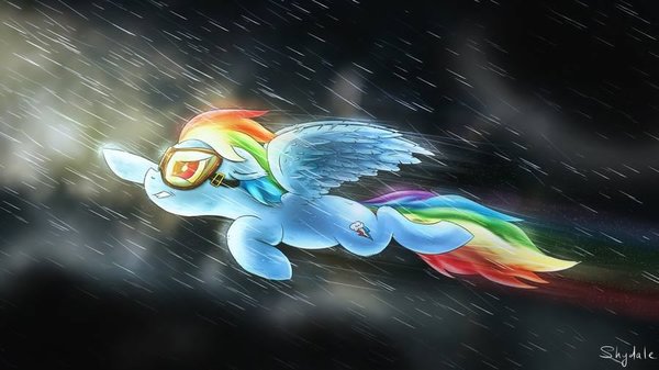 Rain My Little Pony, Ponyart, Rainbow Dash, Shydale