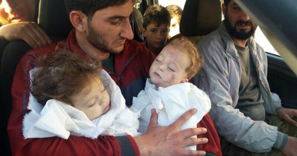 Two twins killed in Syrian chemical attack - Syria, Twins, Death, Chemical attack, Poisoning, Politics, Video, Longpost