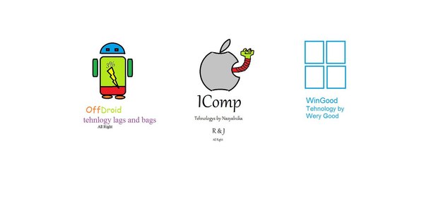 Parody of logos - My, Apple, Windows, Android, , Nobody reads tags, DNA