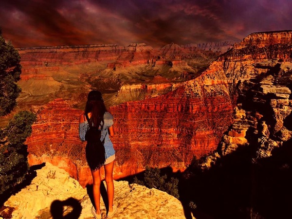 On the other side... - My, , USA, view, Grand Canyon, Girls, My