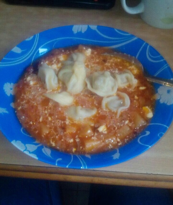 The best borscht in my life)))) - My, Didn't think, Borsch, Suddenly, Food, Dumplings, The photo