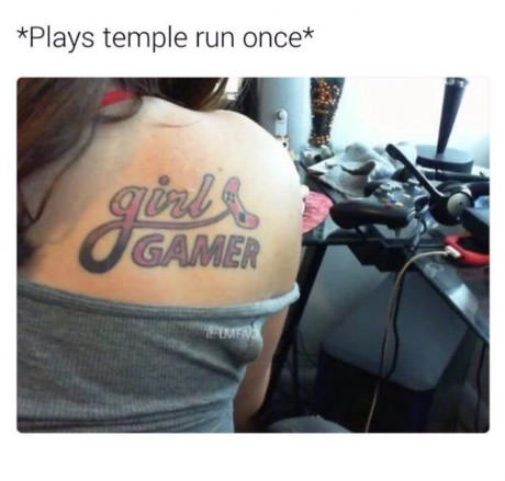 Played Temple run once - Tattoo, Games, Girls, 9GAG