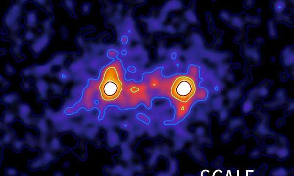 For the first time, we have obtained a detailed image of dark matter, which plays the role of a bridge connecting two galaxies - Space, Dark matter, Mauna Kea Volcano