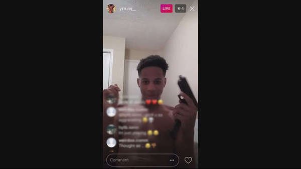 A 13-year-old boy in the US accidentally shot himself during a live broadcast on Instagram! - Darwin Prize, Weapon, Instagram